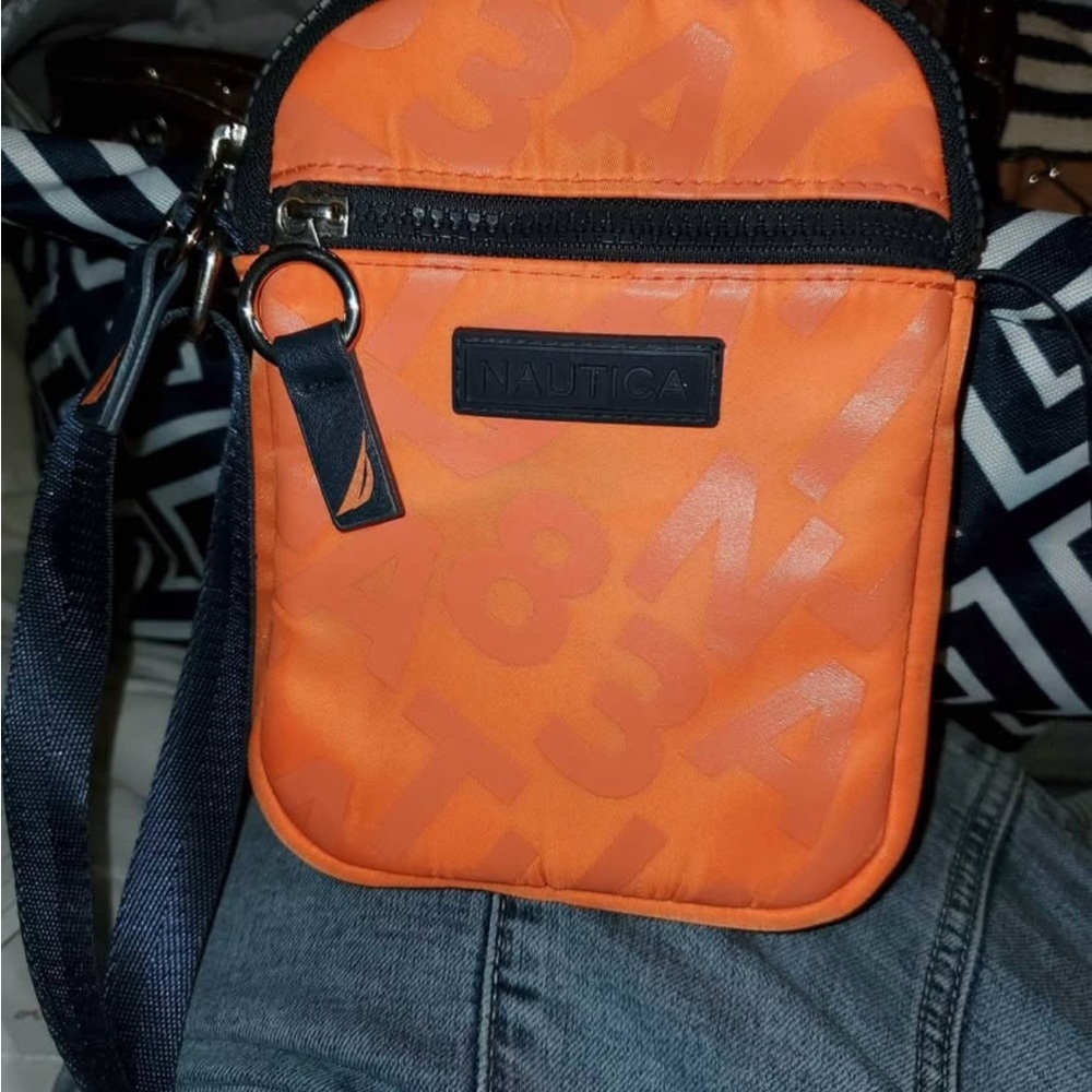 Nautica Orange Crossbody Bag with Adjustable Strap